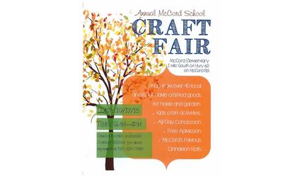 McCord craft fair this Saturday