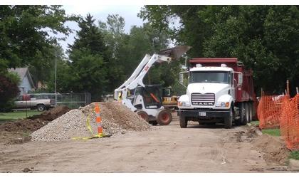 Crews working on North Elm Street project