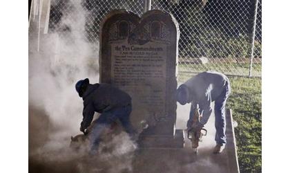 Ten Commandments monument removed