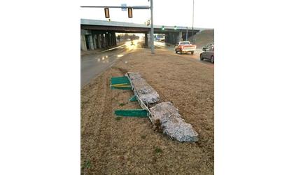 Concrete chunk falls on Midwest City street