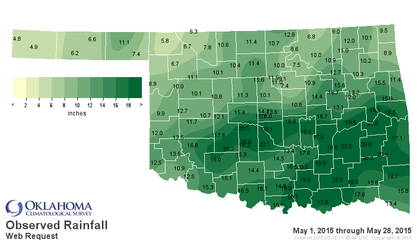 May 2015 wettest month on record