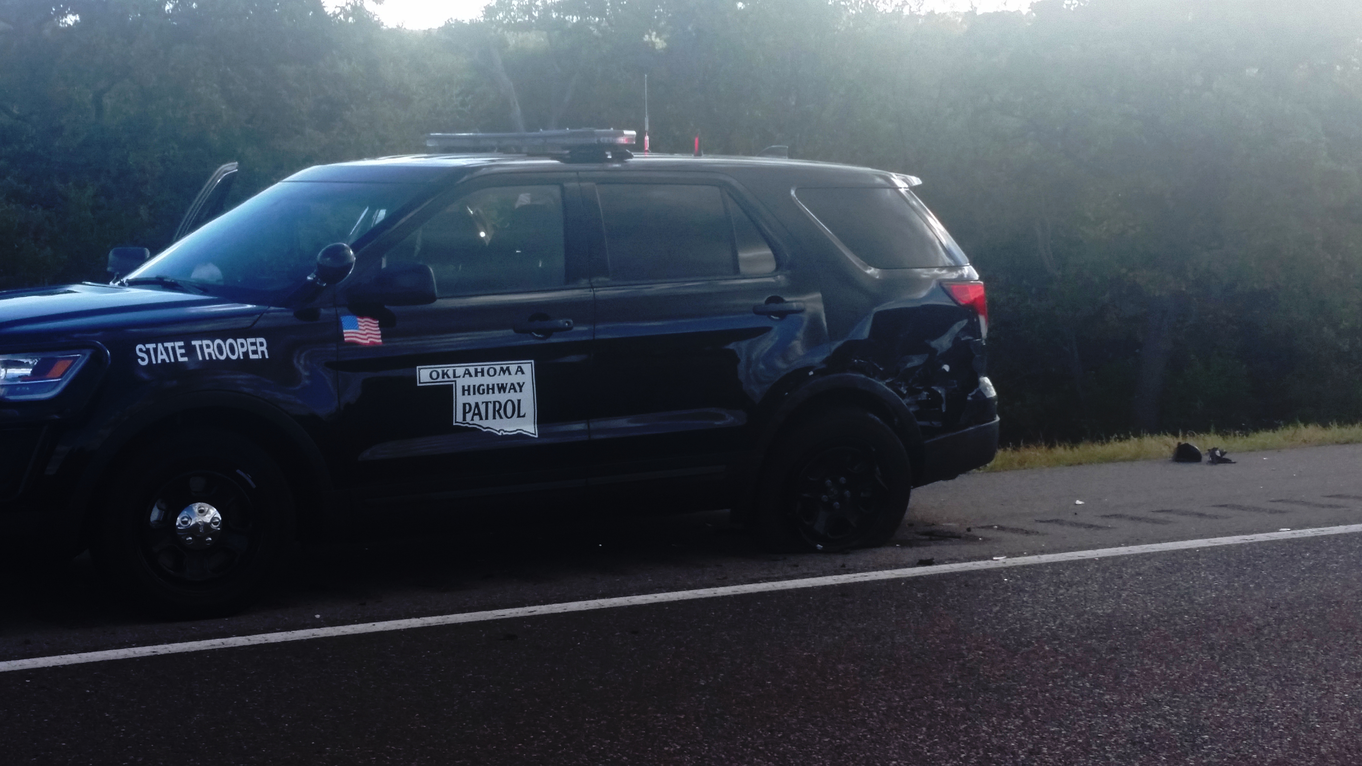 Patrol car hit on turnpike  same day as “Move Over” press conference