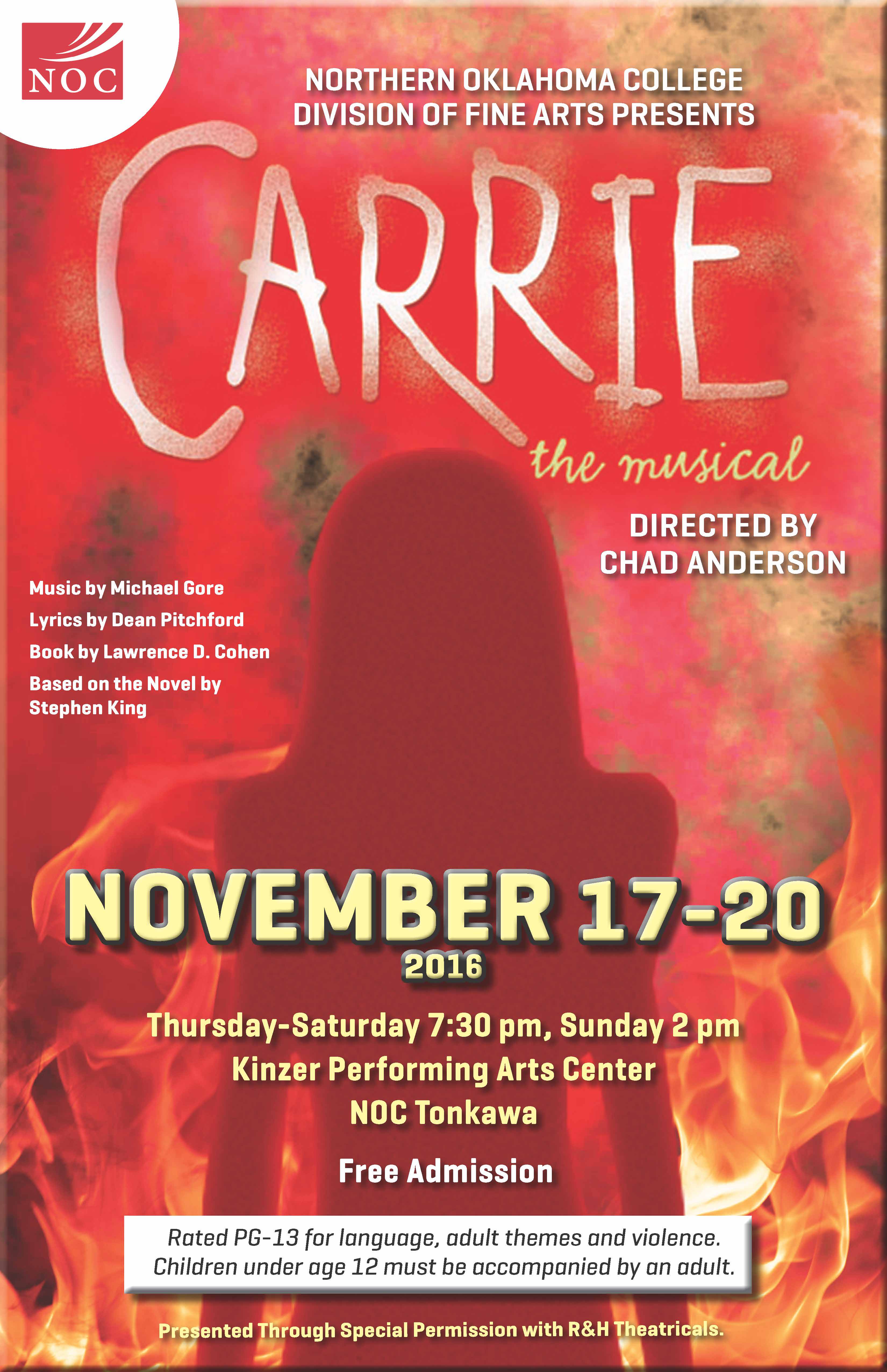 NOC presenting ‘Carrie the Musical’ this weekend