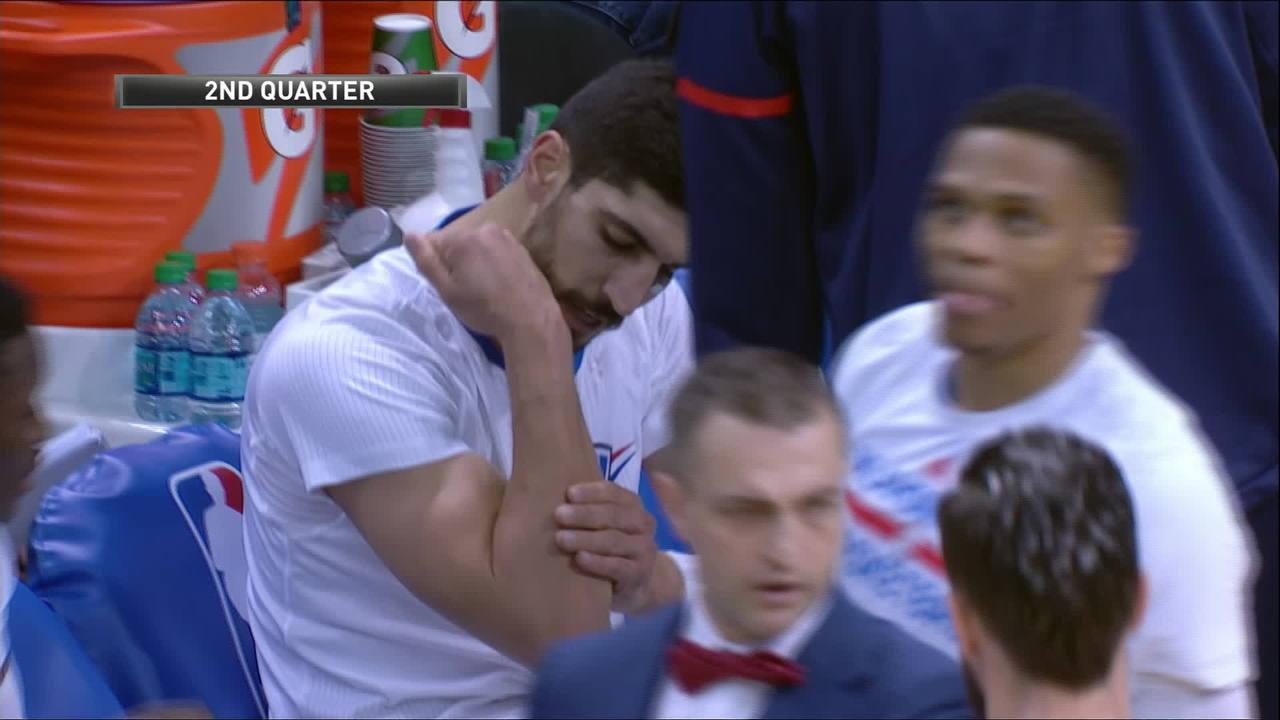 Thunder’s Kanter fractures forearm punching a chair