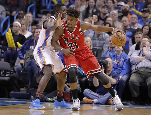 Butler scores 28 and Bulls rout Thunder 128-100