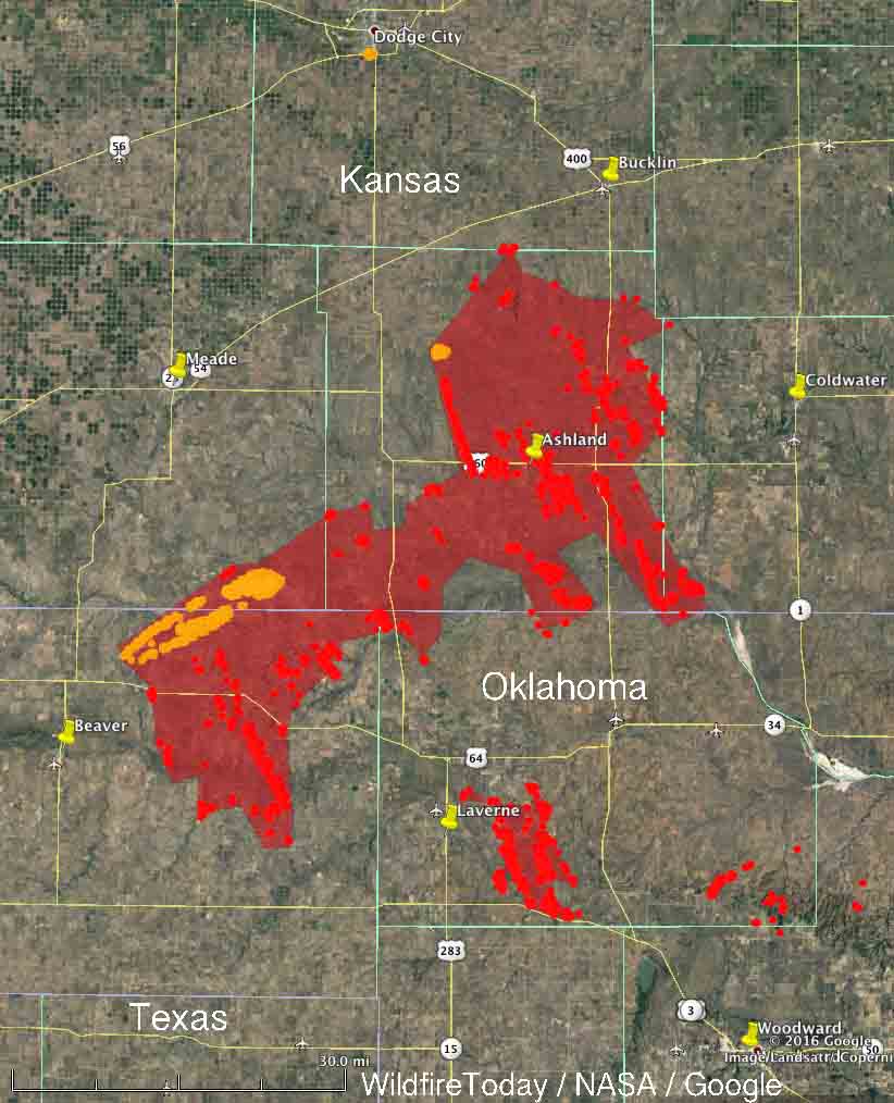 Two-county Kansas wildfire sets new state record