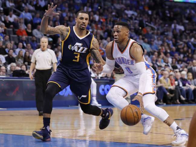 Westbrook’s 43, triple-double lead Thunder past Jazz