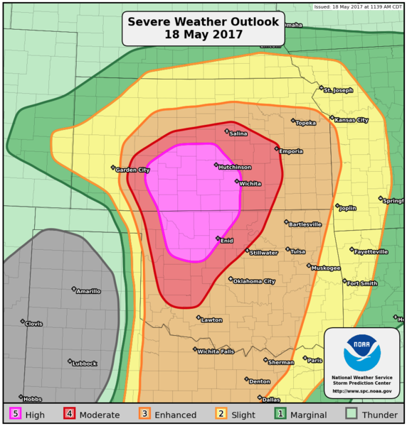 Severe Weather Outlook for Thursday