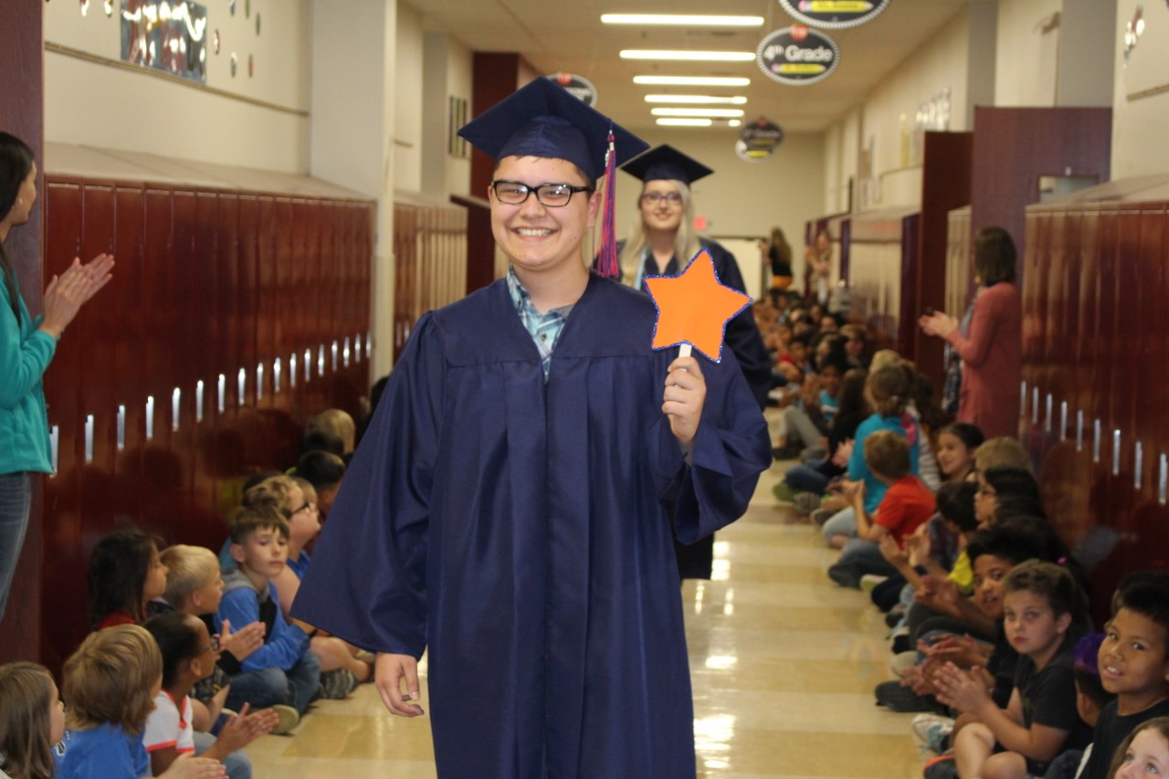 Graduating seniors walk the halls of Garfield