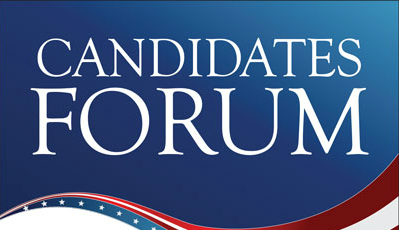 Candidate forum at noon today