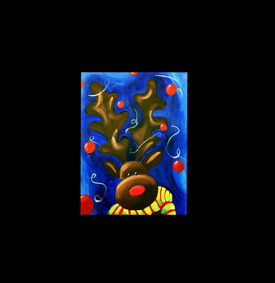 Adult Reindeer Paint Party supports Art Center