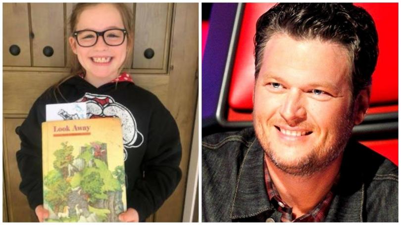 Oklahoma girl gets textbook once used by Blake Shelton