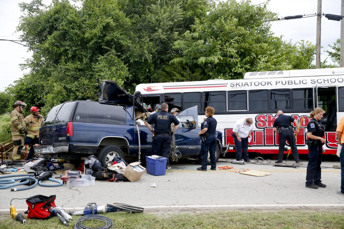 SUV driver killed in collision with Skiatook school bus