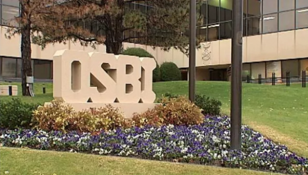OSBI closes window in lobby of Headquarters in Oklahoma City