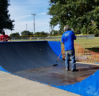 Skate park maintenance underway at Dan Moran Park