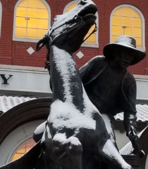 Snowy statue