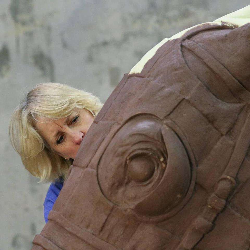 Sculpture of legendary racehorse Secretariat nears finish