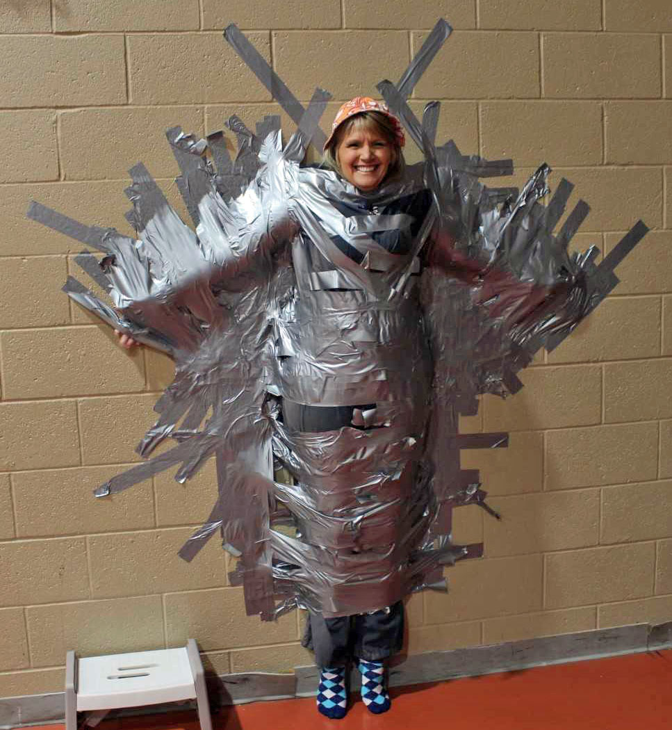 Lincoln students duct tape Assistant Principal to wall for achieving challenge