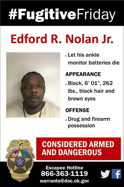 ODOC #FugitiveFriday: Edford R. Nolan Jr.