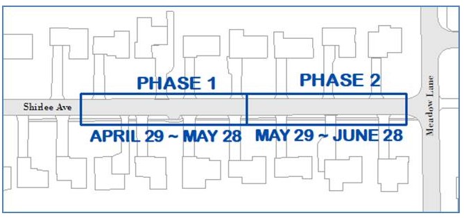 Construction on Shirlee Avenue begins April 29