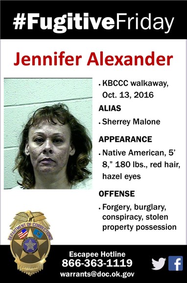 ODOC #FugitiveFriday: Jennifer C. Alexander