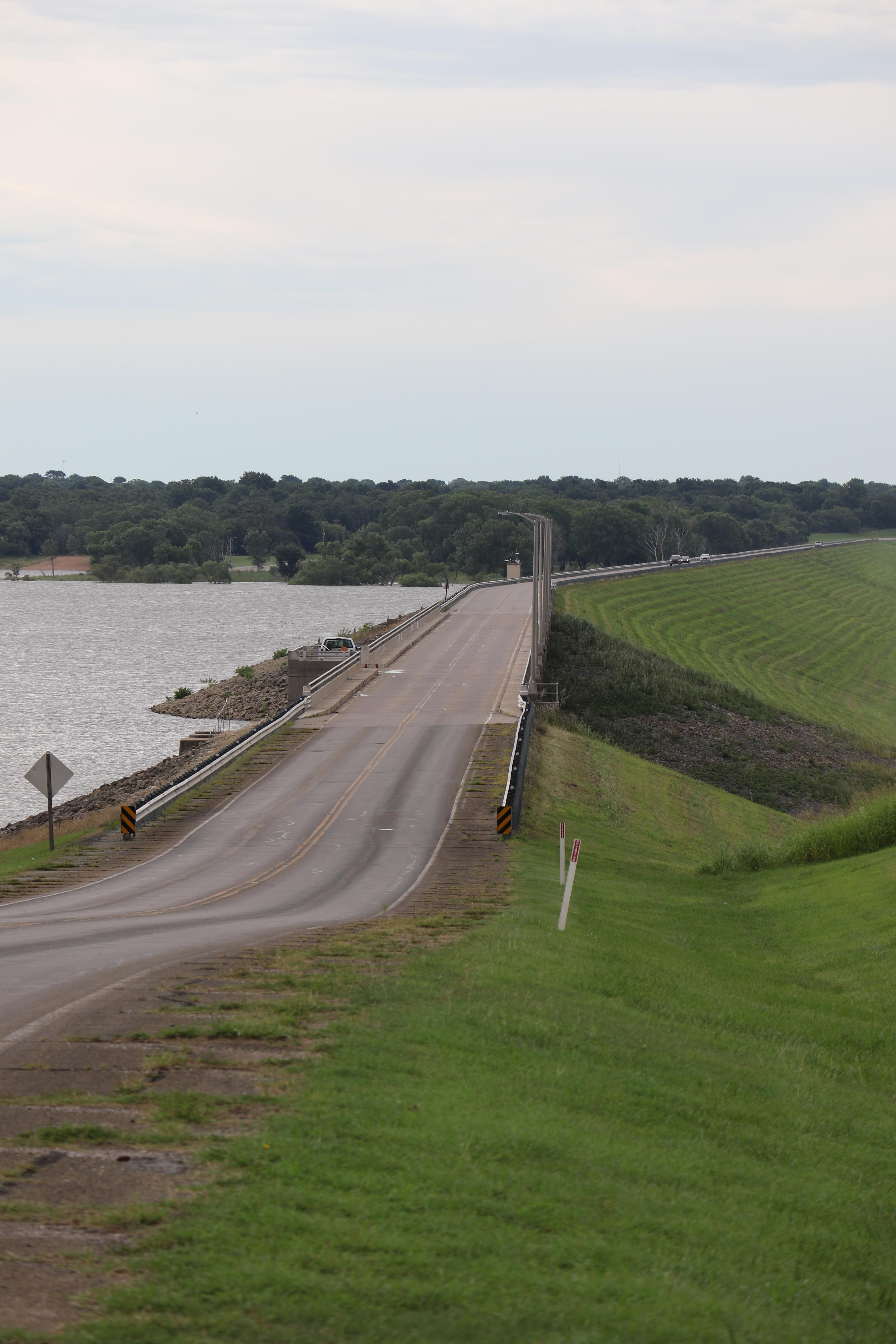 Kaw Dam Road Closed During Daytime of Friday