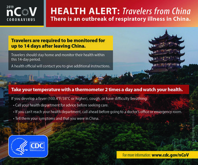 Oklahoma public health officials monitor travelers returning from China
