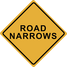 I-35 narrows north of Braman at State Line Monday