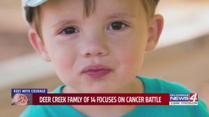 Deer Creek Family of 14 Focuses on 4 Year old’s Cancer Battle