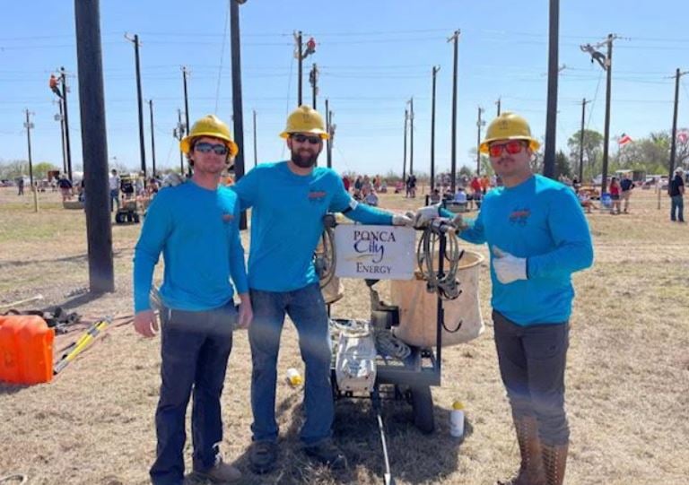 Ponca City Energy Team Wins Trophy at Weekend Lineman Competition in Texas