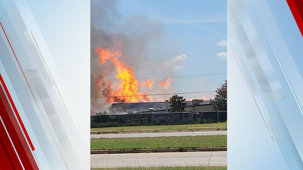 Fire Crews Battle Fire At Old Chickasha Manufacturing Building