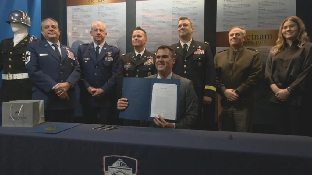 Governor Stitt Signs Bill to Help Fund Education for Oklahoma National Guard
