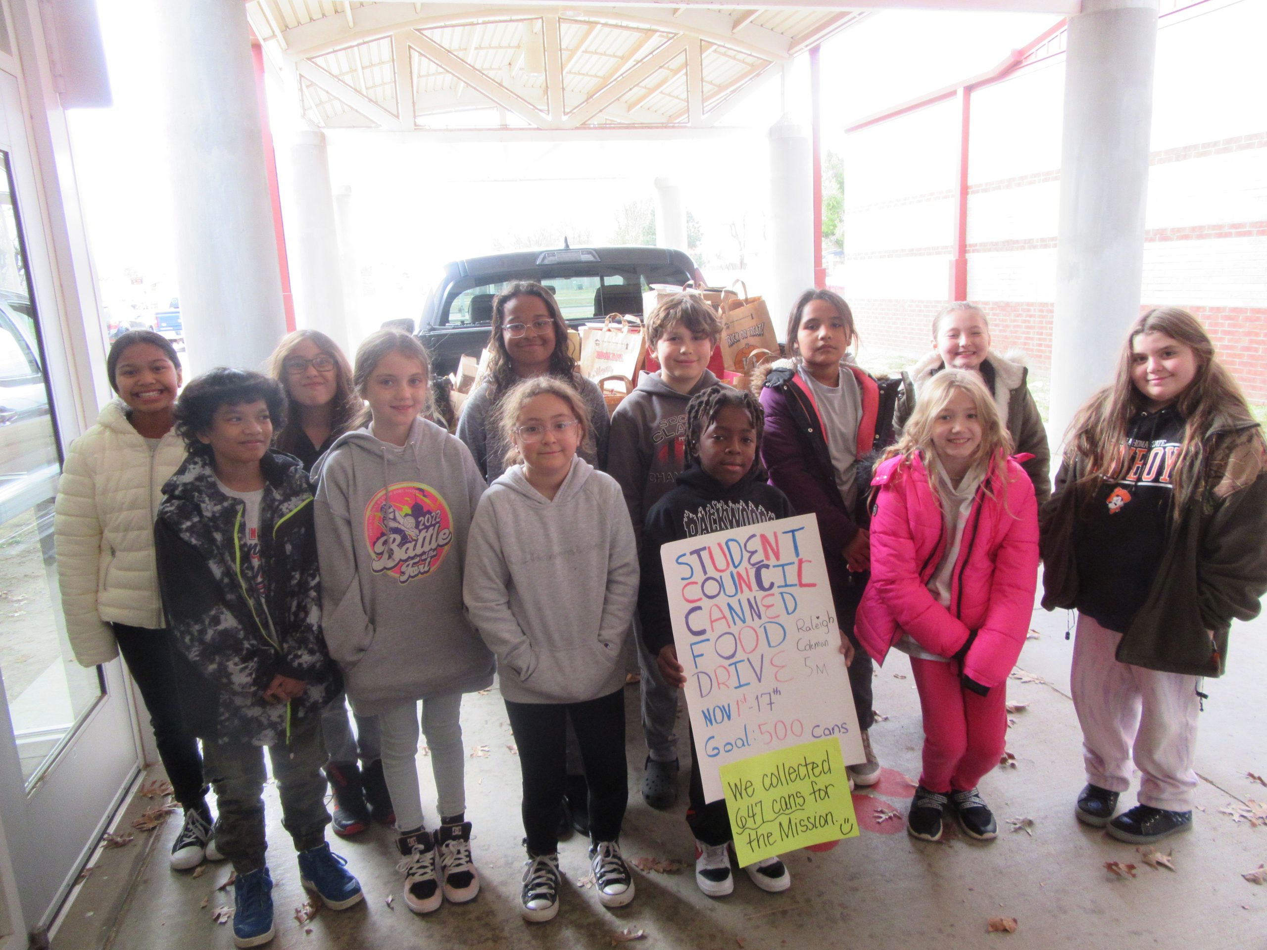 Lincoln Elementary Collects Food to Donate