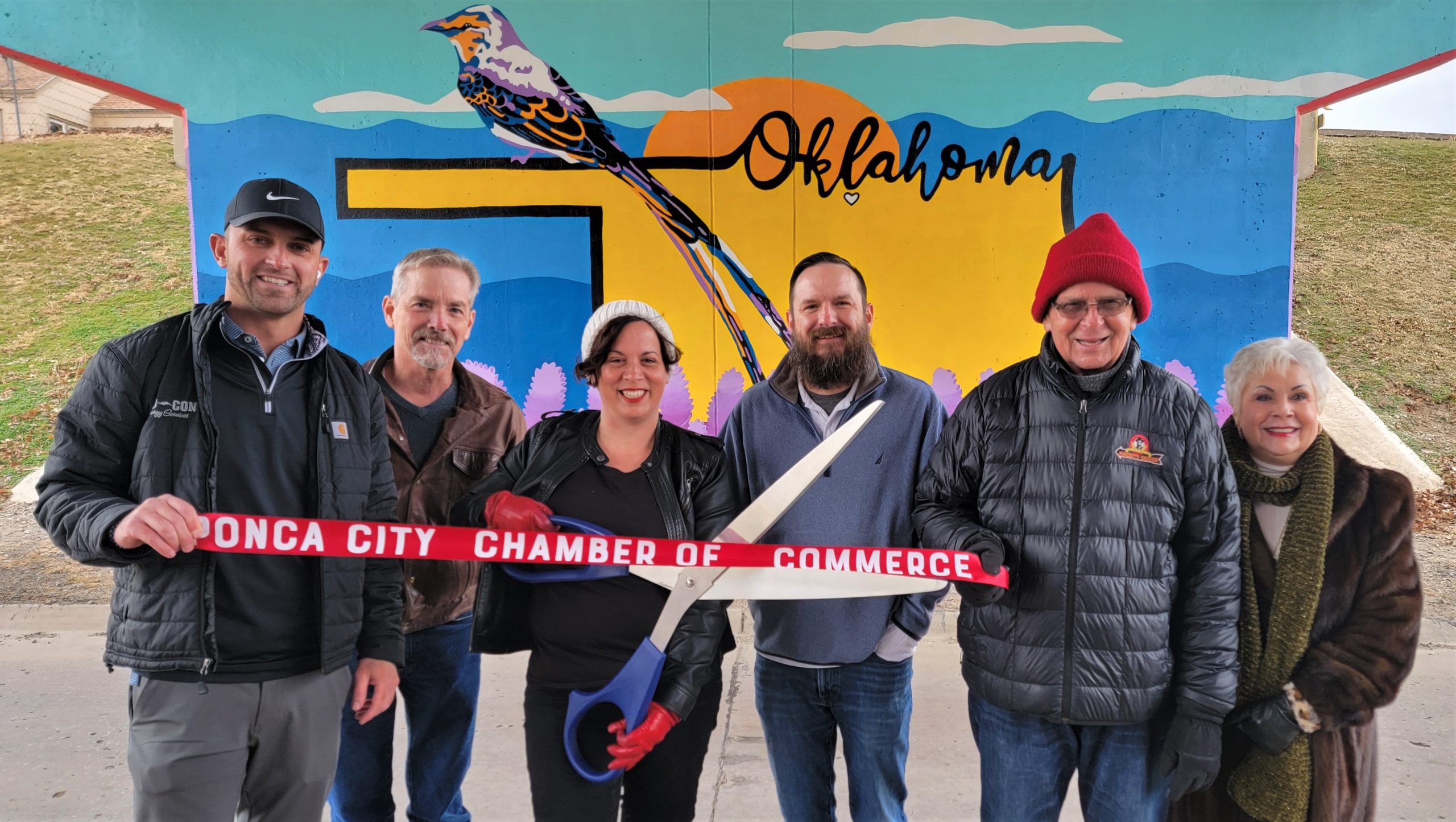 Ponca City Chamber Holds Ribbon Cutting at New Murals