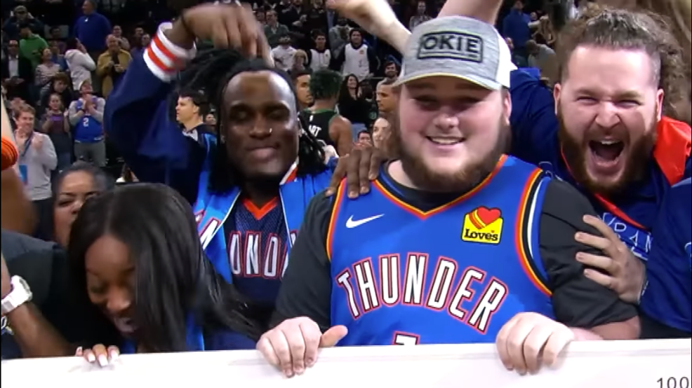 Oklahoma City Thunder Fan From Muskogee Swishes Halfcourt Shot for $20,000