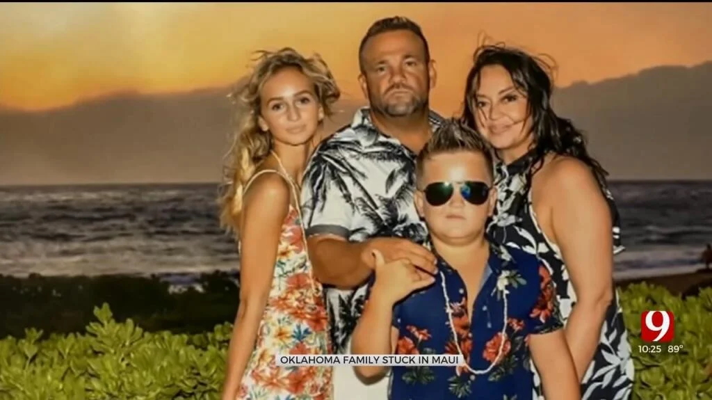 ‘IT’S UNBELIEVEABLE’: OKLAHOMA FAMILY STUCK IN MAUI SHARES THEIR EXPERIENCE WITH DEADLY WILDFIRE