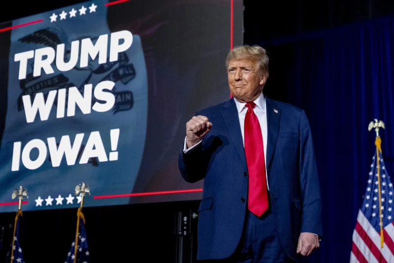 Trump Notches a Commanding Win in the Iowa Caucuses as DeSantis Edges Haley for Second Place