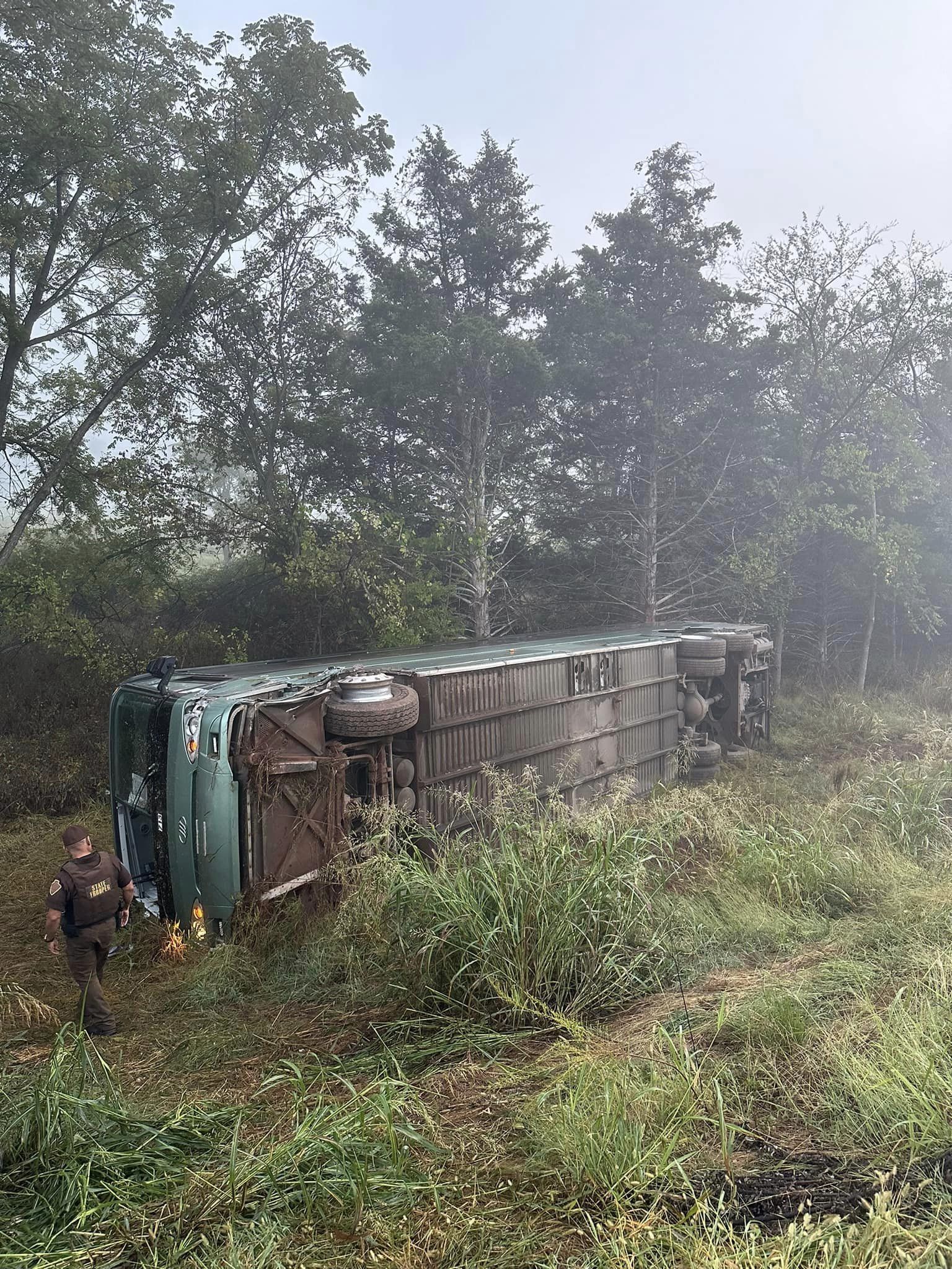 State Highway 33 Closed After Crash Involving Prisoner Transport Bus Near Perkins