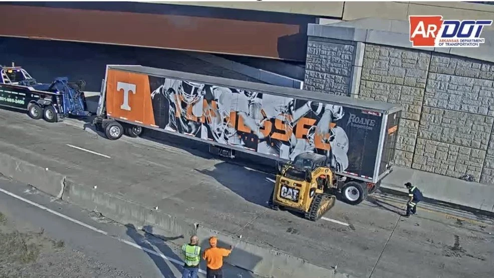 University of Tennessee Football Equipment Truck Involved in Crash in North Little Rock